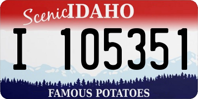 ID license plate I105351