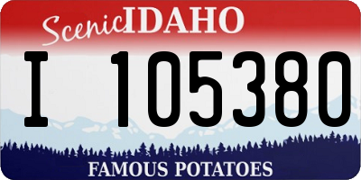 ID license plate I105380