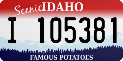 ID license plate I105381