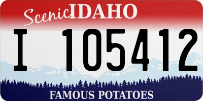 ID license plate I105412