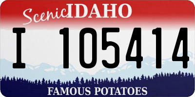 ID license plate I105414