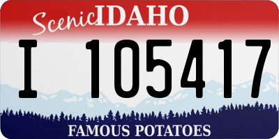ID license plate I105417