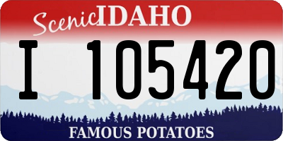 ID license plate I105420