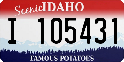 ID license plate I105431