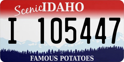 ID license plate I105447
