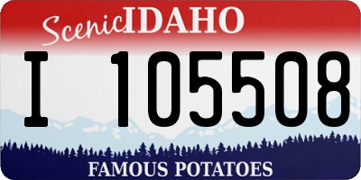 ID license plate I105508