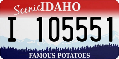 ID license plate I105551