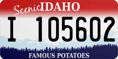 ID license plate I105602