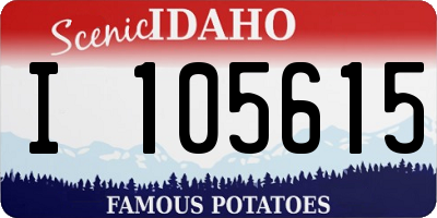 ID license plate I105615