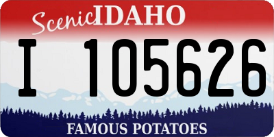 ID license plate I105626