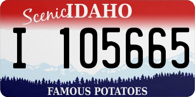 ID license plate I105665