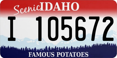 ID license plate I105672