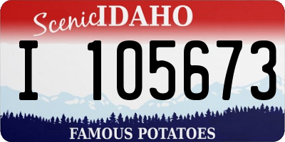 ID license plate I105673