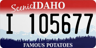 ID license plate I105677