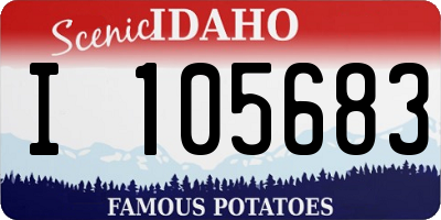 ID license plate I105683
