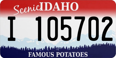 ID license plate I105702