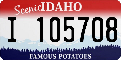 ID license plate I105708
