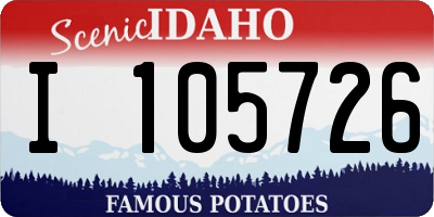 ID license plate I105726
