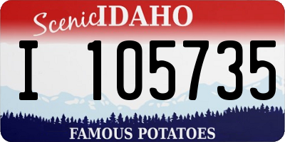 ID license plate I105735