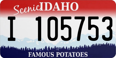 ID license plate I105753