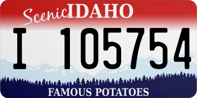 ID license plate I105754