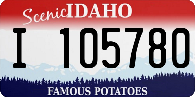 ID license plate I105780
