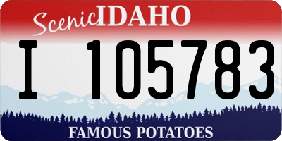 ID license plate I105783