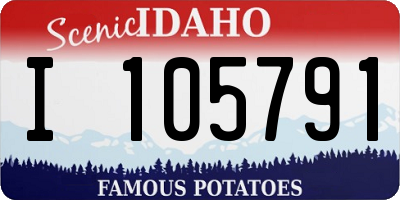 ID license plate I105791
