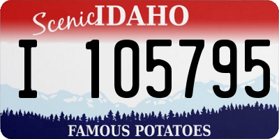 ID license plate I105795