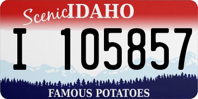 ID license plate I105857