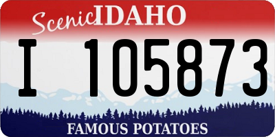 ID license plate I105873