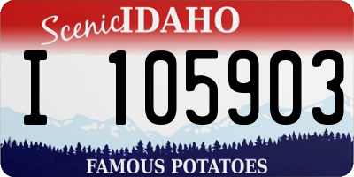 ID license plate I105903