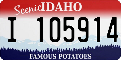 ID license plate I105914