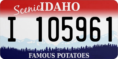 ID license plate I105961