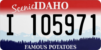 ID license plate I105971
