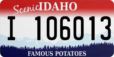 ID license plate I106013