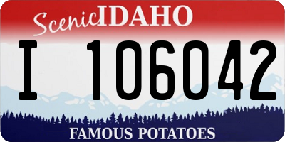 ID license plate I106042