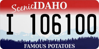 ID license plate I106100