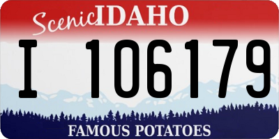 ID license plate I106179