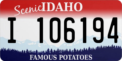 ID license plate I106194