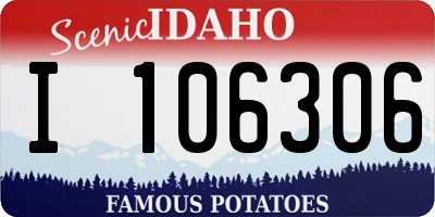 ID license plate I106306