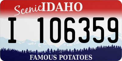 ID license plate I106359