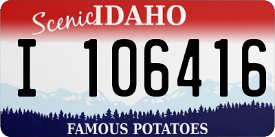 ID license plate I106416
