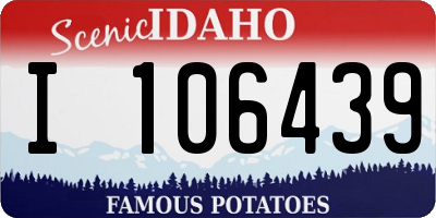 ID license plate I106439