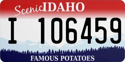 ID license plate I106459