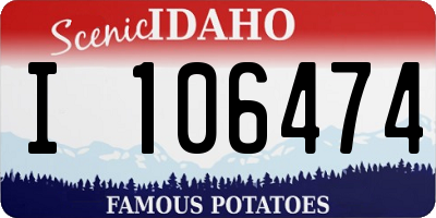 ID license plate I106474