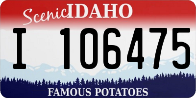 ID license plate I106475