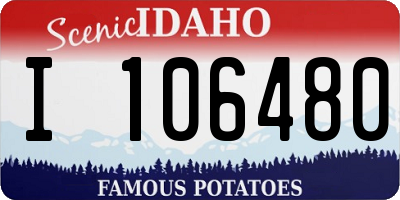 ID license plate I106480