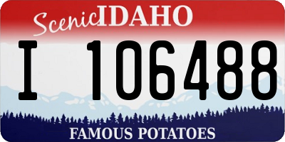 ID license plate I106488