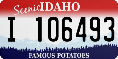 ID license plate I106493